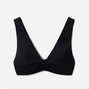 Everlane Black V-Neck Wireless Bralette